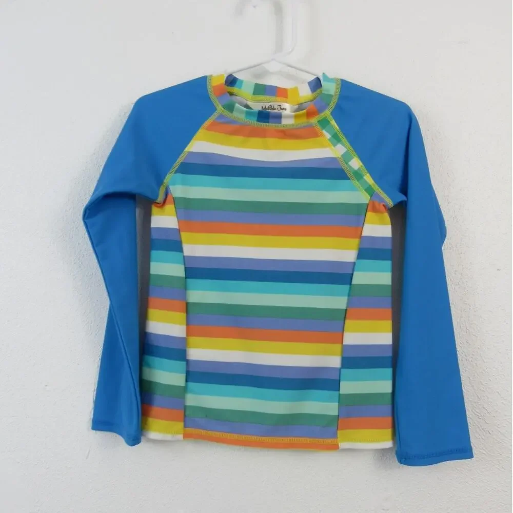 Matilda Jane Long Sleeve Undercover Rashguard Sz 4 Lets Go Together Striped